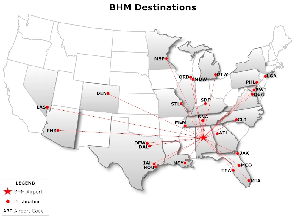 Birmingham-Shuttlesworth International Airport — airport terminal, aircraft and travel information